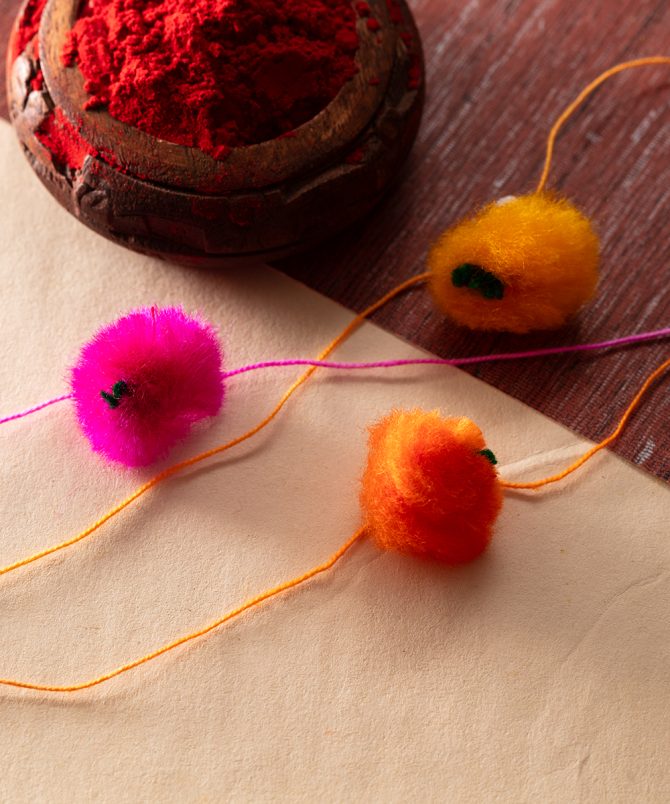 Traditional Pom Pom Rakhis